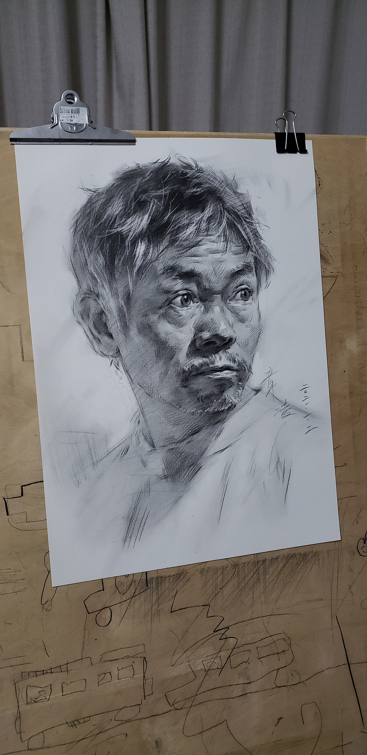 四开人像素描|纯艺术|绘画|张临_原创作品-站酷zcool