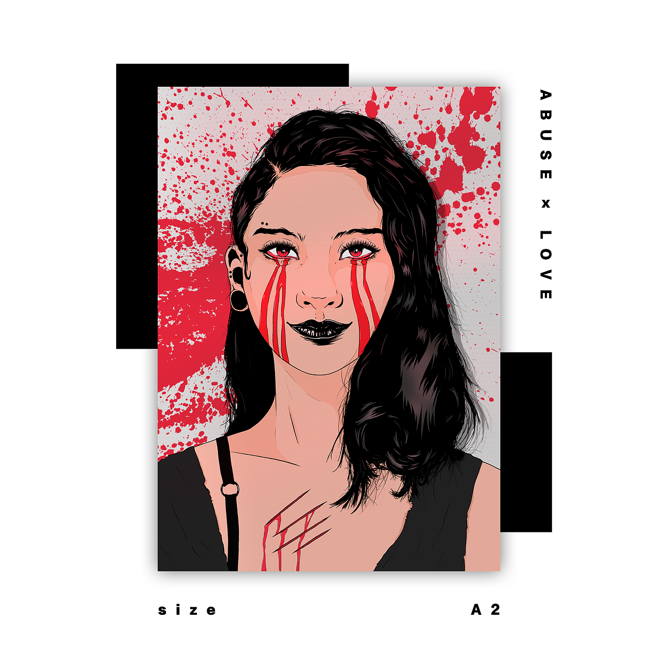 ABUSE ✖ LOVE（图ZNTM4NDg0MzY=） - 艺术插画 - 站酷设计师JinChu原创素材 - 站酷ZCOOL