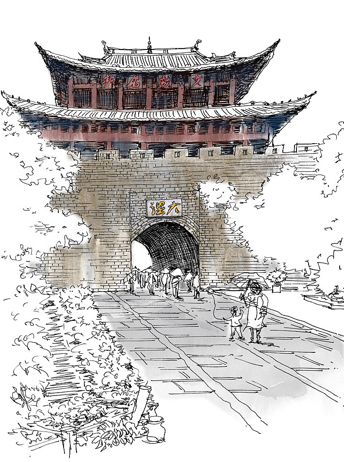 手绘滇藏线上的情书(一)(图ZMjYwMDU1NDQ=) - 艺术插画 - 站酷设计师七七碰原创素材 - 站酷ZCOOL