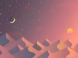 临摹的日月星辰沙丘图