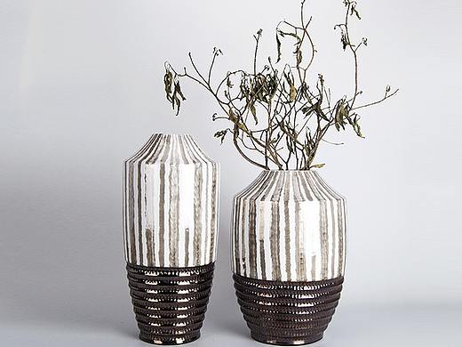 星派家居-现代美式意式大号陶瓷花瓶落地展厅装饰摆件