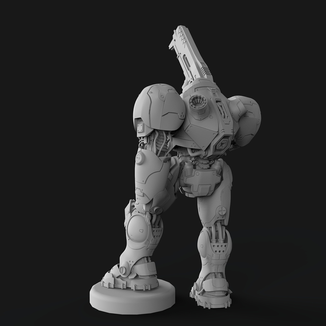 《机枪兵模型制作part-2》|三维|机械/交通|梦枭 - 原创作品 - 站酷