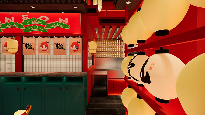 随形原创设计-长沙漫山日料（图ZMzIxNTEyNTAw） - 酒店餐饮设计 - 站酷设计师随形空间设计原创素材 - 站酷ZCOOL