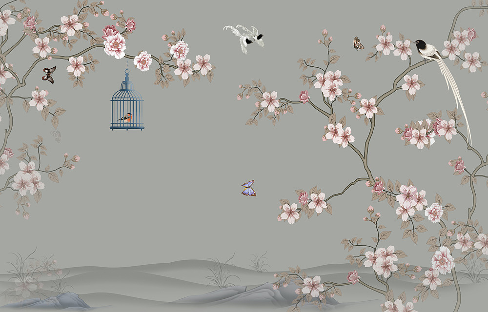 2022花鸟（图ZMjc2NzAzNzA4） - 商业插画 - 站酷设计师新中式纱画图库原创素材 - 站酷ZCOOL