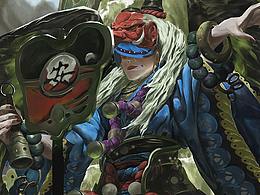 阴阳师 大天狗 第二次画了 