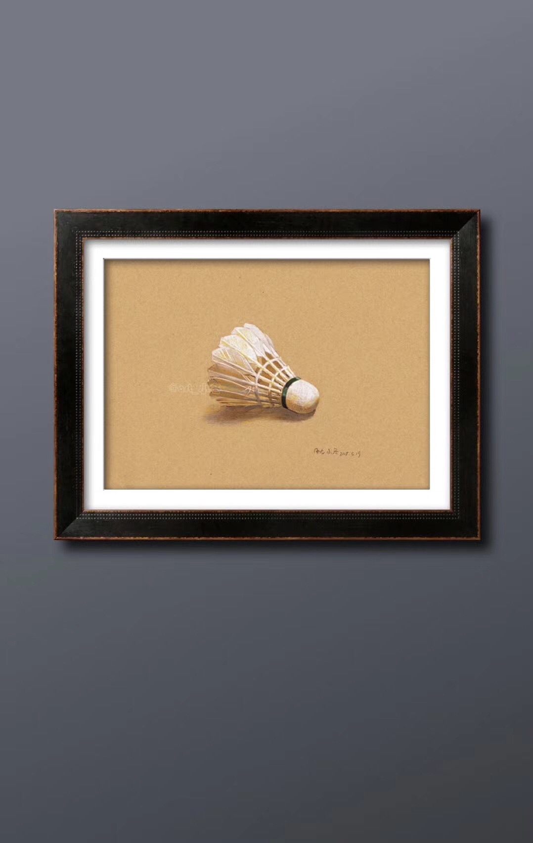 彩铅基础班示范的《羽毛球》,下一期彩铅