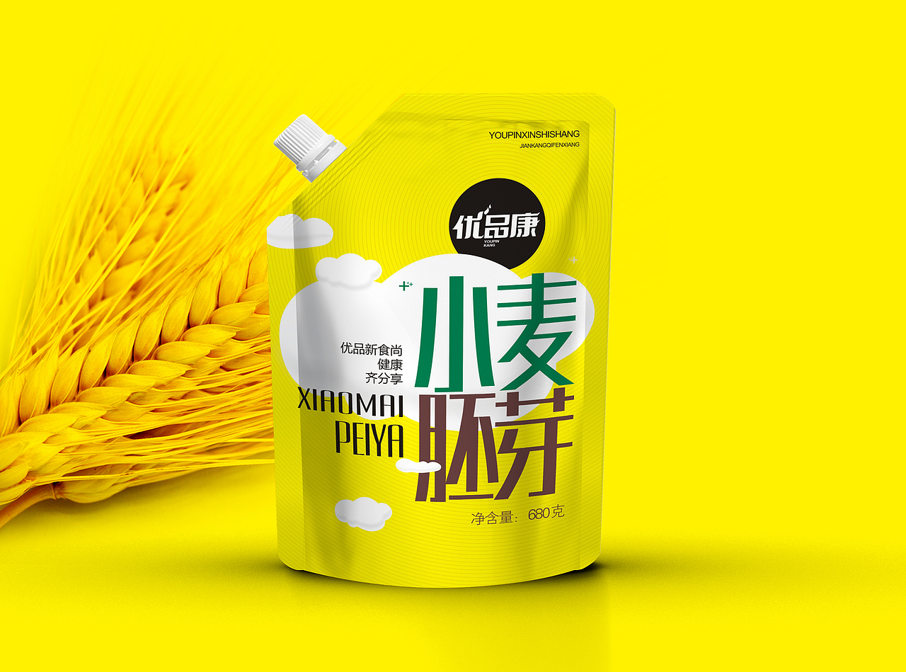 优品康小麦胚芽包装设计