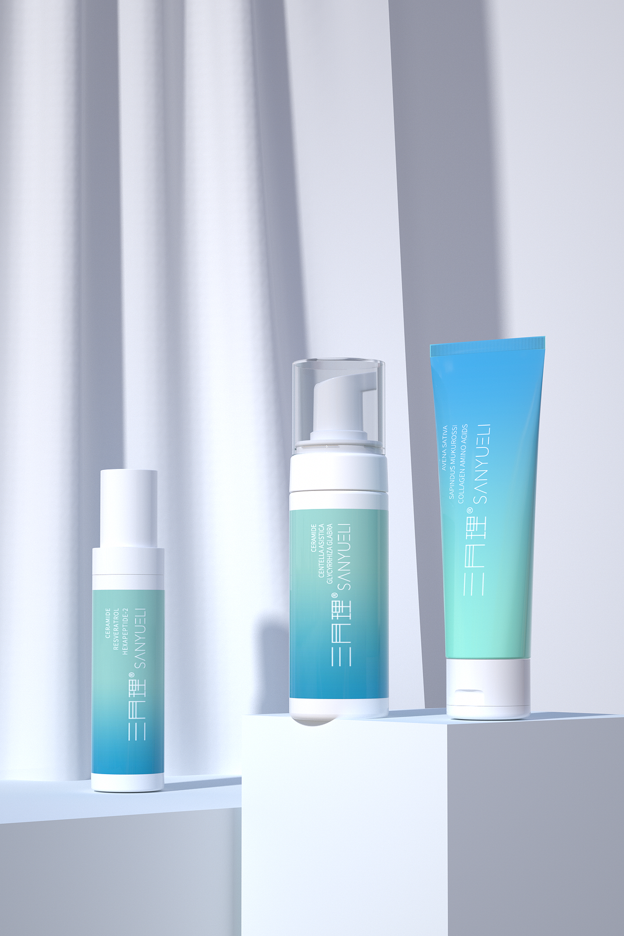 三月理护肤产品建模