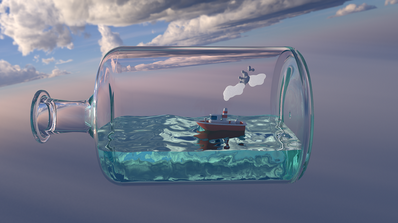 习作-瓶中海的动画演示