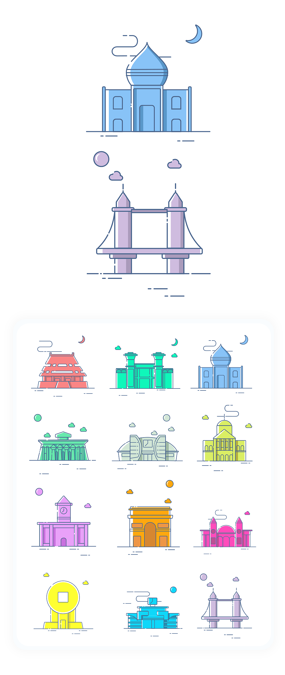 建筑图标（图ZNjg0MTIyOTI=） - 图标 - 站酷设计师秋末等冬至原创素材 - 站酷ZCOOL