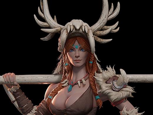 女猎人（个人主页-ZNTg0Mzk0MDA=） - 游戏原画 - 站酷设计师菇岛工作室原创素材 - 站酷ZCOOL