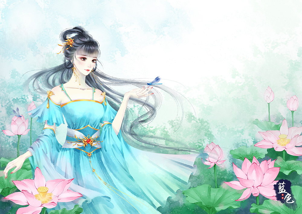 伊莲如梦—古风水彩插画（图ZMTAzMjkyMzc2） - 商业插画 - 站酷设计师画画的尔玉原创素材 - 站酷ZCOOL