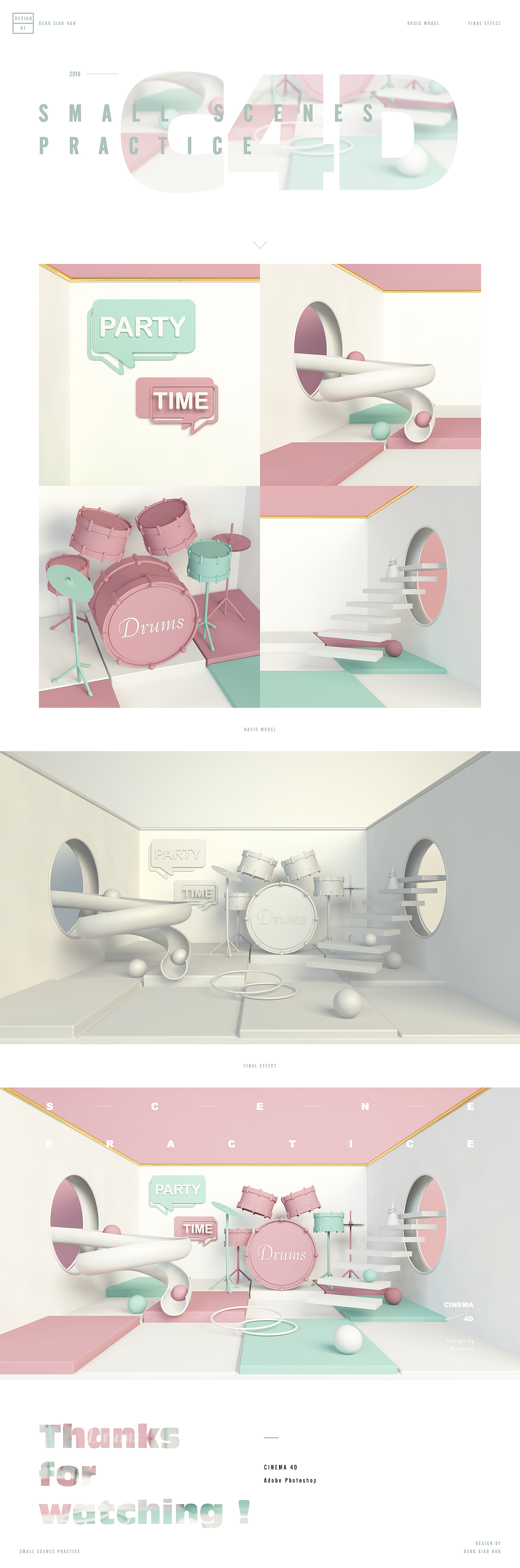 C4D-小场景练习（图ZMTA3MDI3MTA0） - 场景 - 站酷设计师粉色小树原创素材 - 站酷ZCOOL