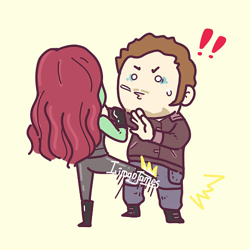 复仇者联盟4电影q版小插画