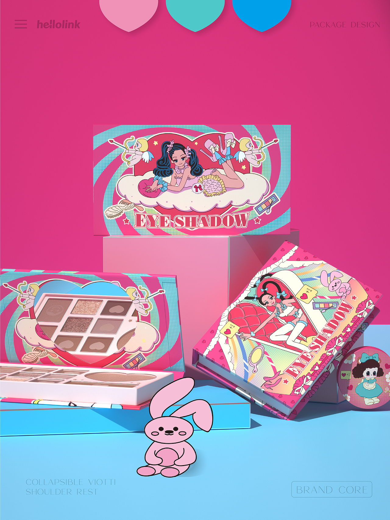Hellolink｜彩妆品牌包装设计 眼影盘设计 插画设计（图ZMjkwOTI3NjM2） - 包装 - 站酷设计师你好美妆品牌设计原创素材 - 站酷ZCOOL