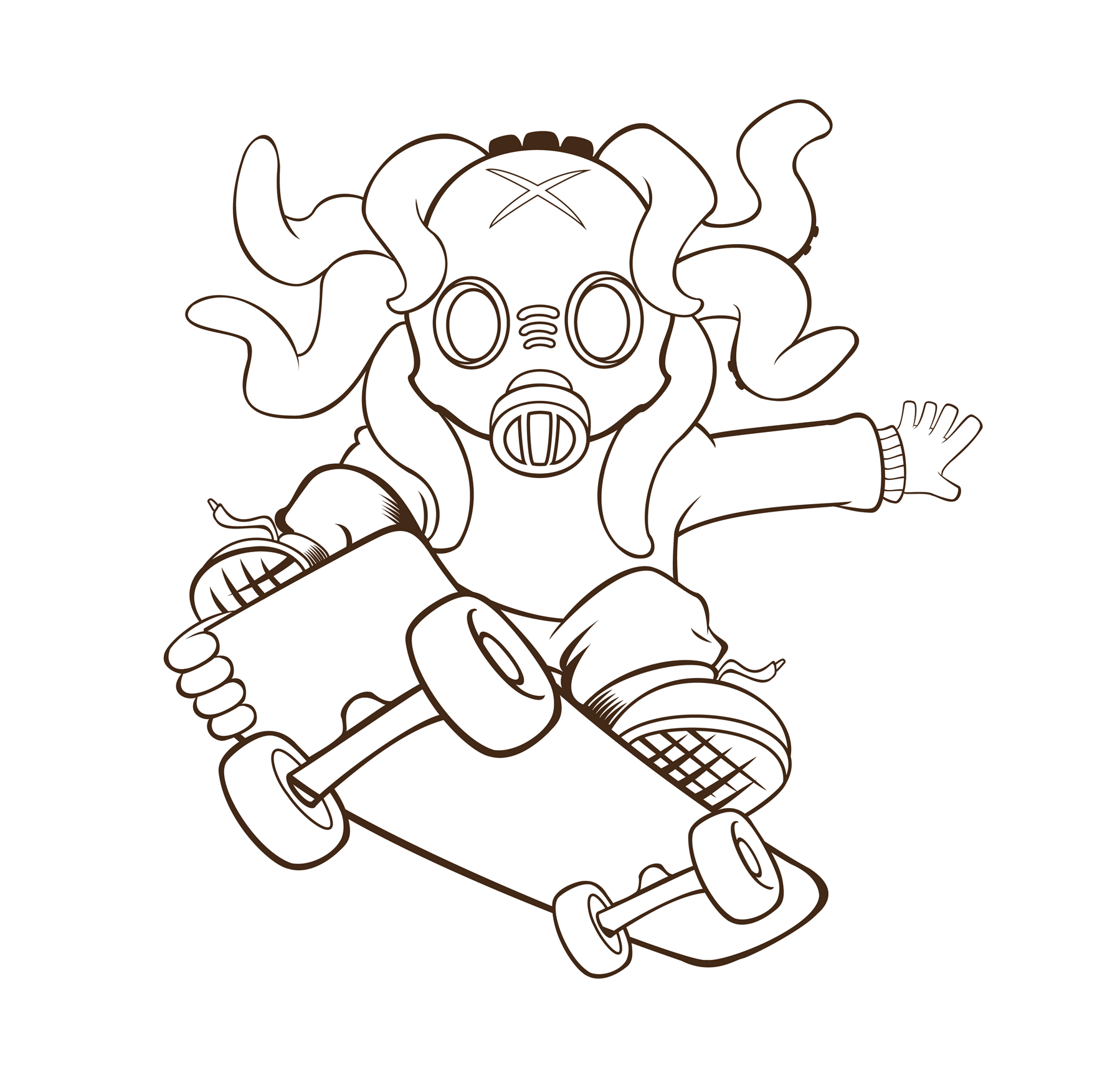 滑板章鱼|插画|新锐潮流插画|天朝酱油 - 原创作品 - 站酷 (zcool)