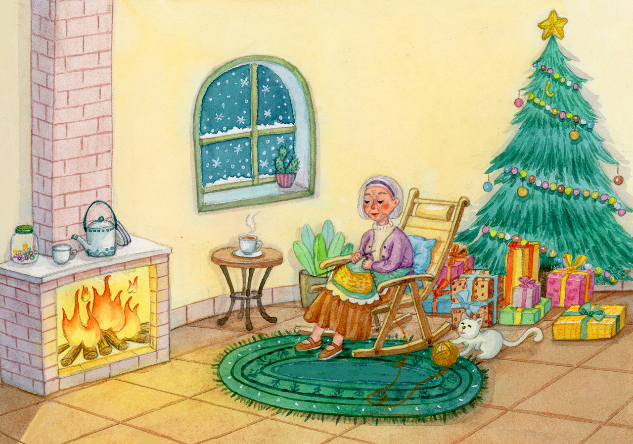 老奶奶|插画|儿童插画|米多米丫 - 原创作品 - 站酷 (zcool)