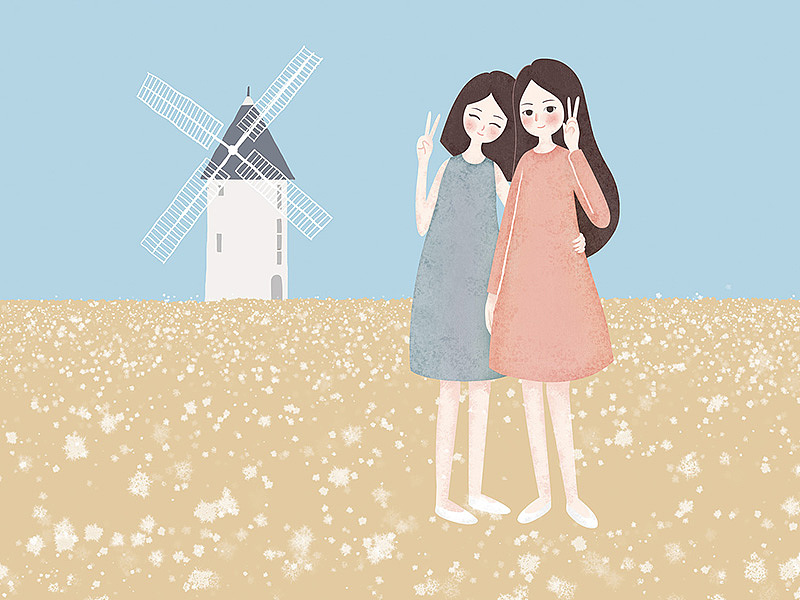 包装插画设计-女性