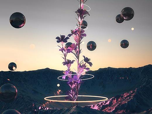 C4D教程，教你绘制逼真的3D花卉场景