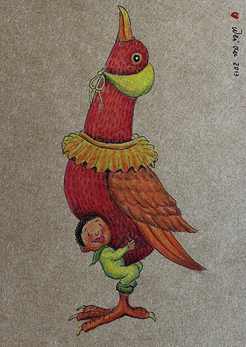 纯手绘明信片/新年祝福/圣诞贺卡/雪