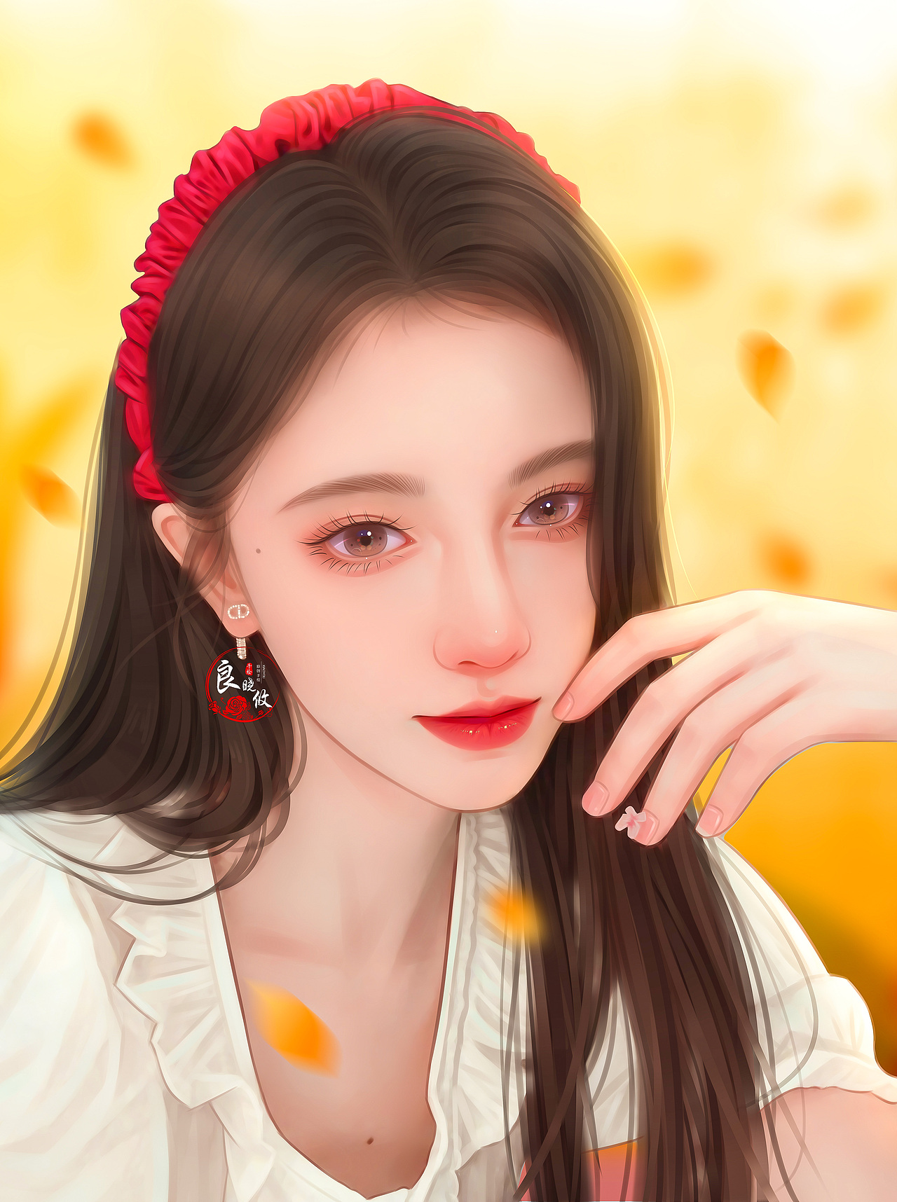 鞠婧祎手绘头像