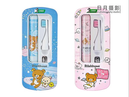 儿童牙刷静物白底图