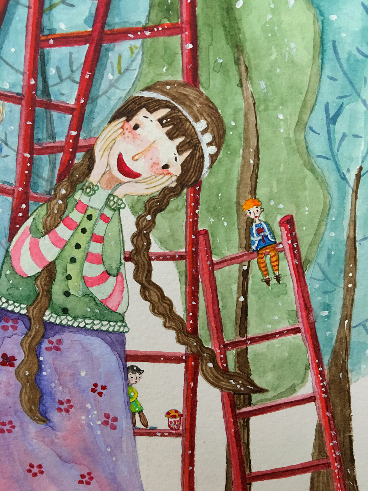 水彩画个菇凉呗。