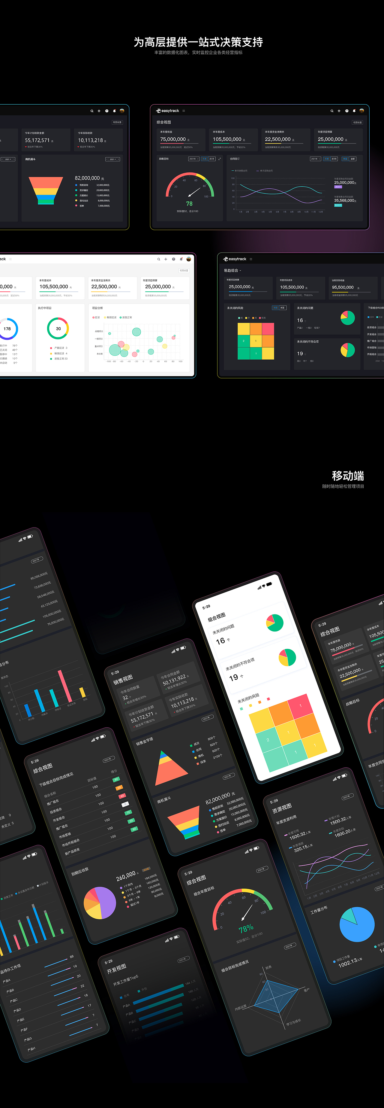 易趋-项目管理软件-暗夜模式（图ZMjc5OTM5MjY0） - 软件界面 - 站酷设计师BlossomX原创素材 - 站酷ZCOOL