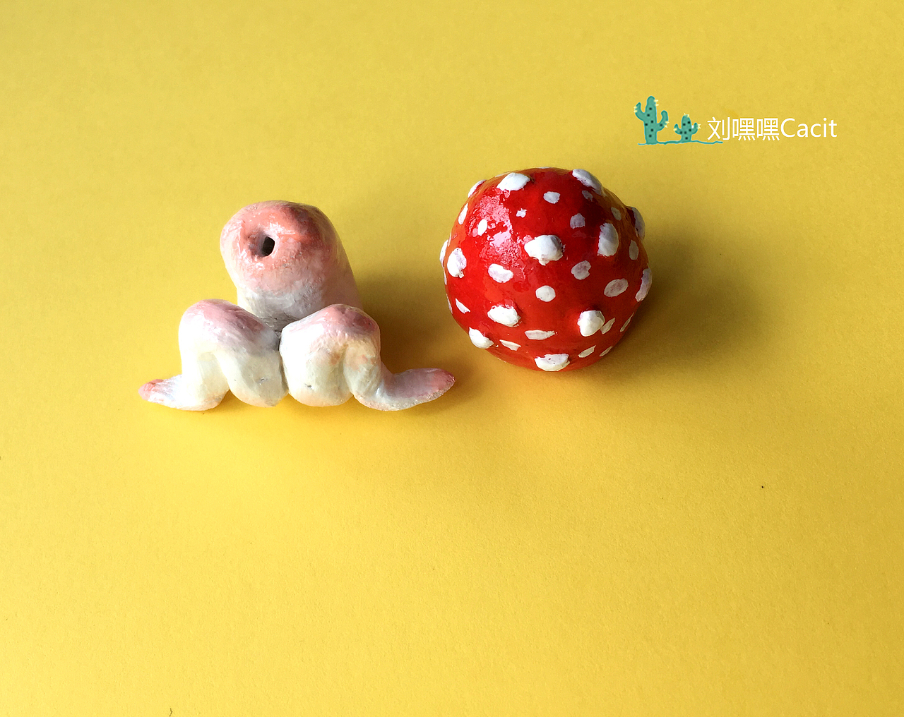 痛经蘑菇系列三只（图ZOTg0OTQ0NzY=） - 其他手工艺 - 站酷设计师刘嘿嘿weme原创素材 - 站酷ZCOOL