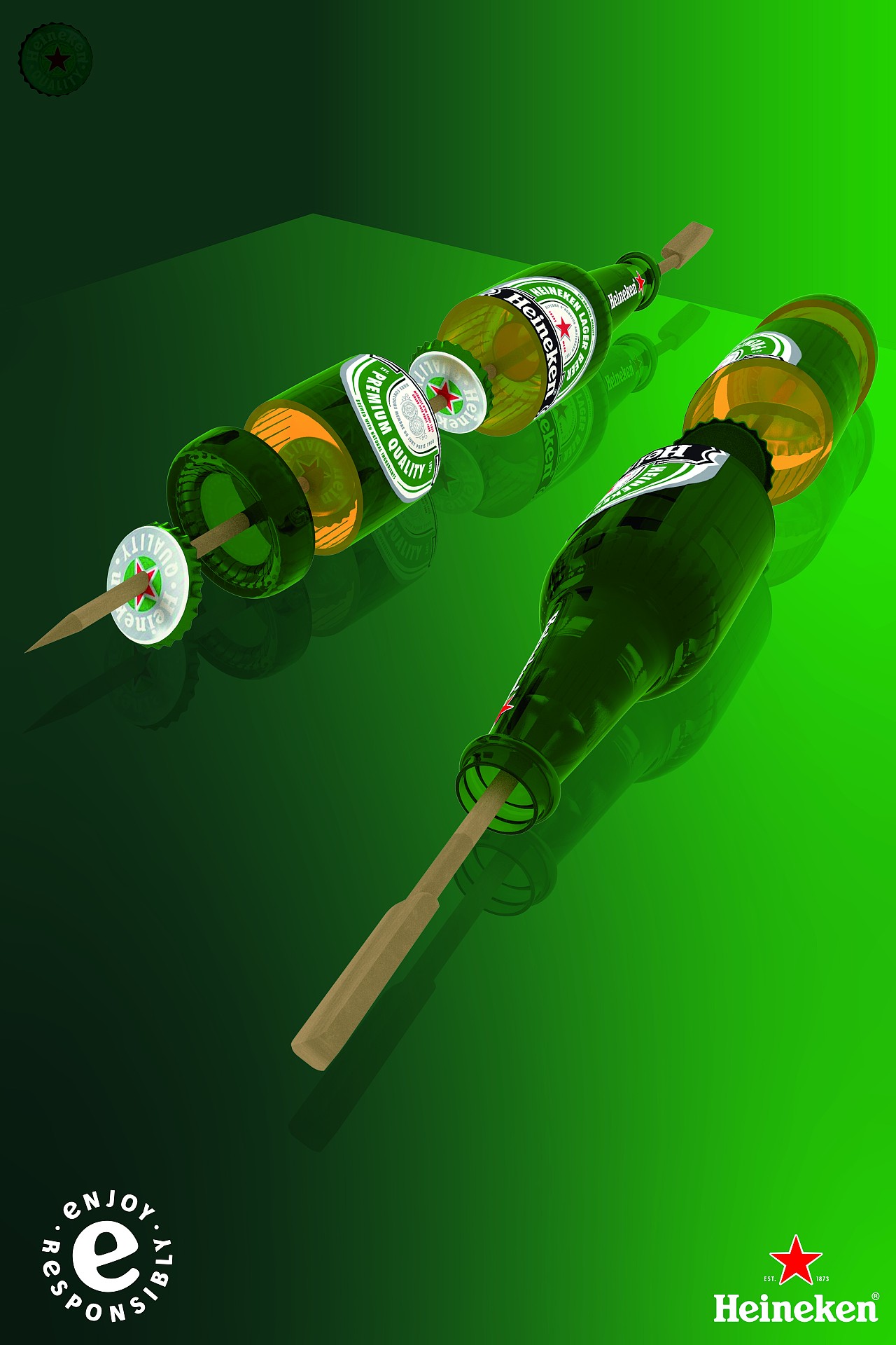 喜力啤酒海报remake_lu_loopline-站酷zcool