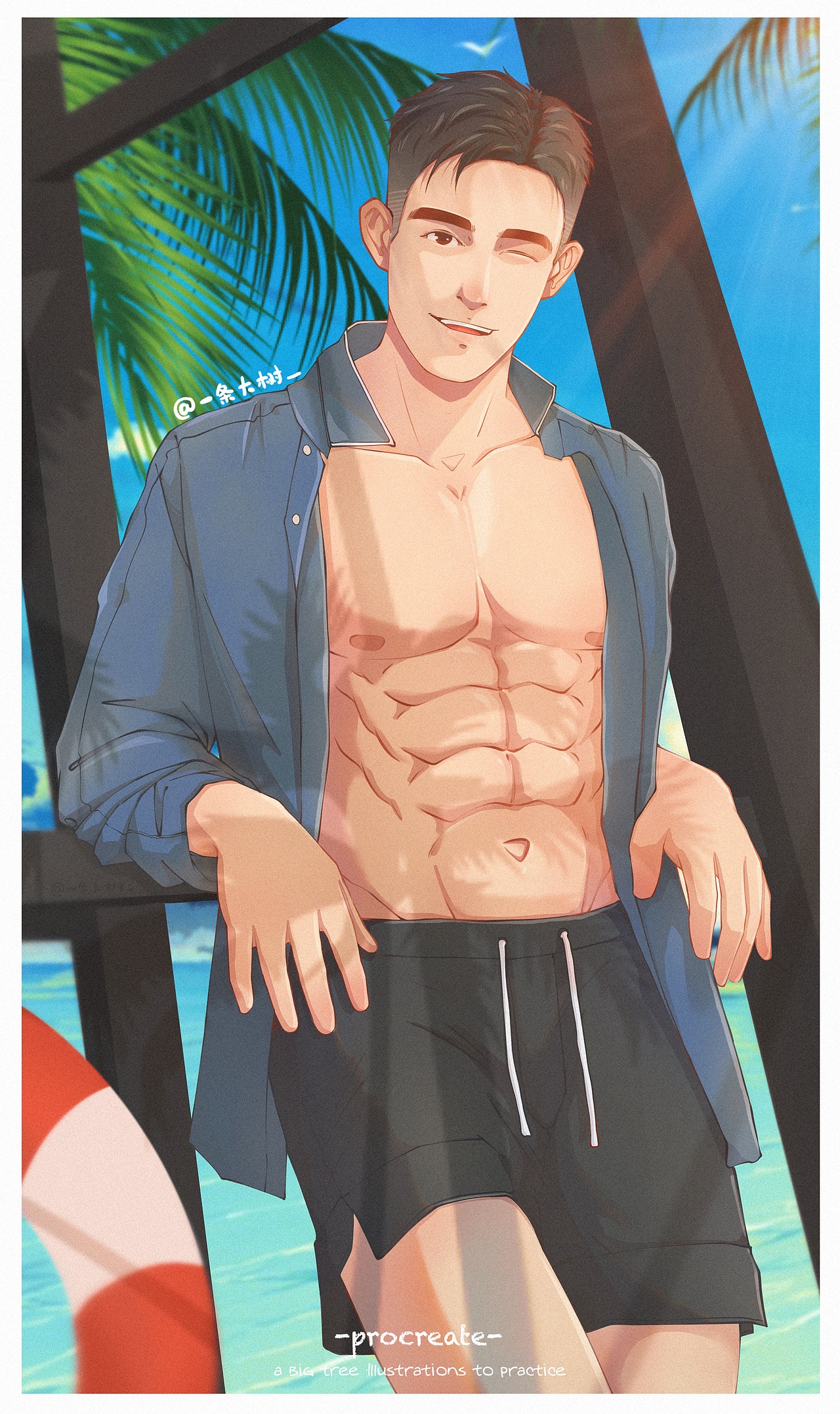 男生插画（图ZMzAyNTIyMjg4） - 创作习作 - 站酷设计师一条大樹原创素材 - 站酷ZCOOL