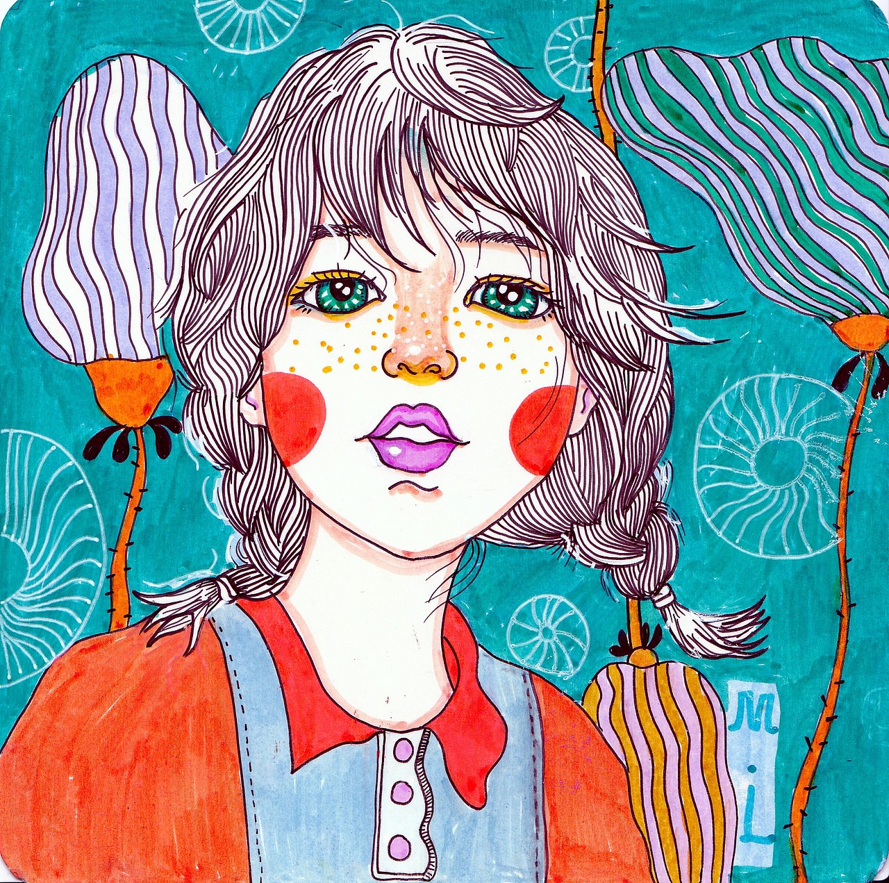 一张卡片画，原创。