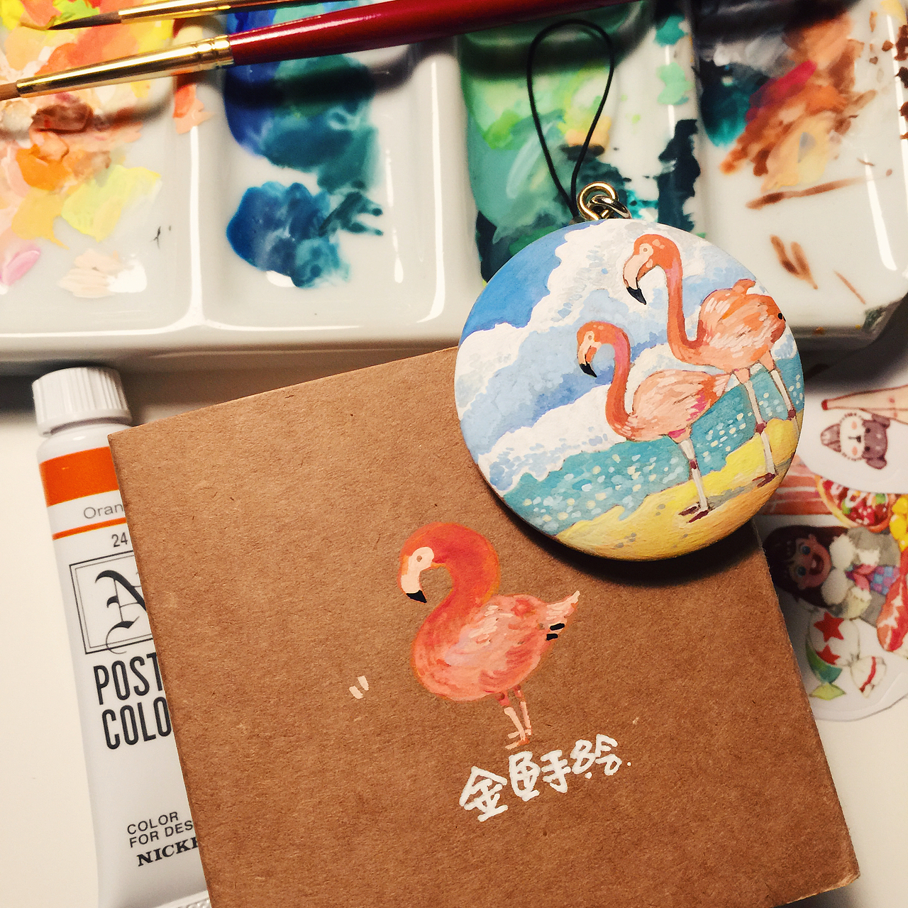 原创手绘小木牌