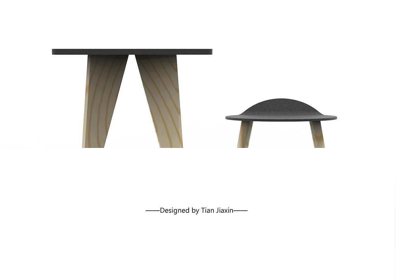 纸·艺 组合桌椅设计（图ZMTMxMjkxNDQ0） - 生活用品 - 站酷设计师田家鑫tan原创素材 - 站酷ZCOOL