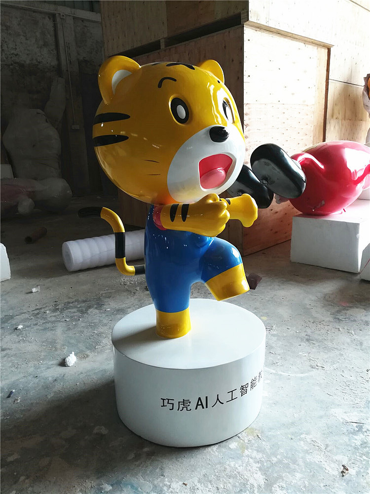 珠宝店门口迎宾IP吉祥物摆件定制玻璃钢招财猫卡通雕塑