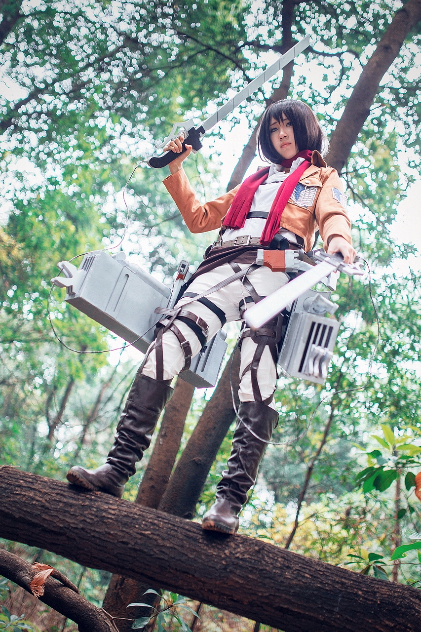 cosplay进击的巨人三笠