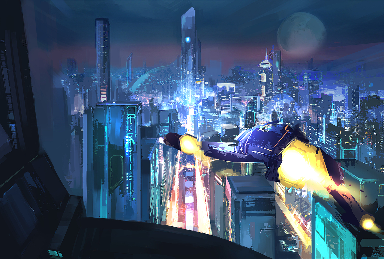 赛博朋克未来城市