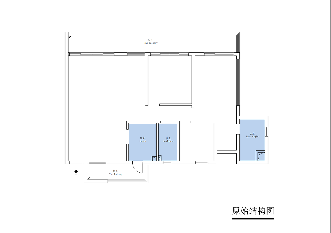 原始机构图,说句内心话,就传统思维来说 这个格局真的挑不出大的毛病,该有的格局都功能齐全,明确,算不上很差劲,所以要突破传统,得从实际客户真实需求与实际功能入手。