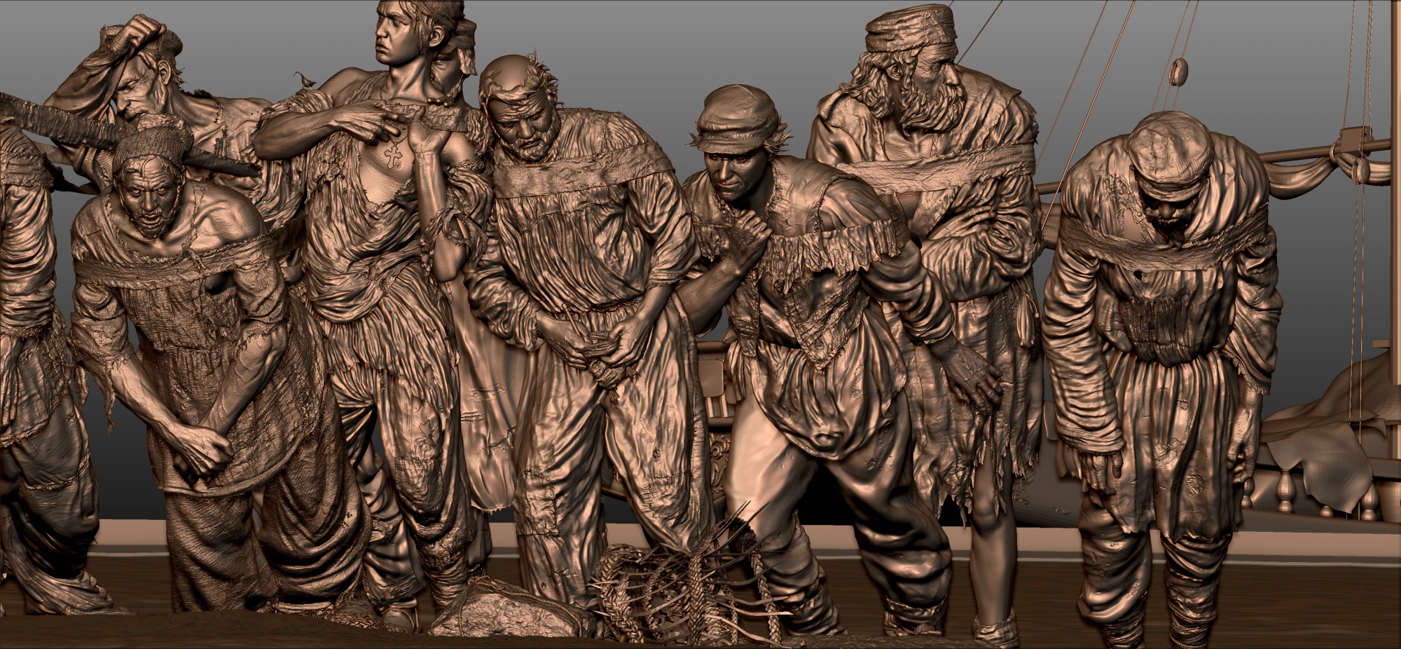 伏尔加河上的纤夫