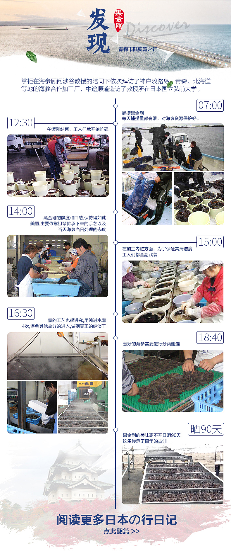 潇掌柜旗舰店 黑金刚海参 页面描述 日本青森陆奥湾出产
