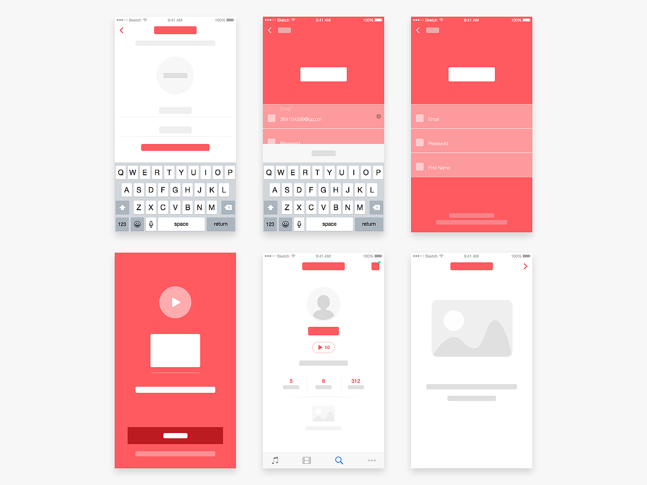 APP交互图 sketch 灰度 UX APPUI（图ZNDg0ODAyODQ=） - APP界面 - 站酷设计师momokoyiyi原创素材 - 站酷ZCOOL