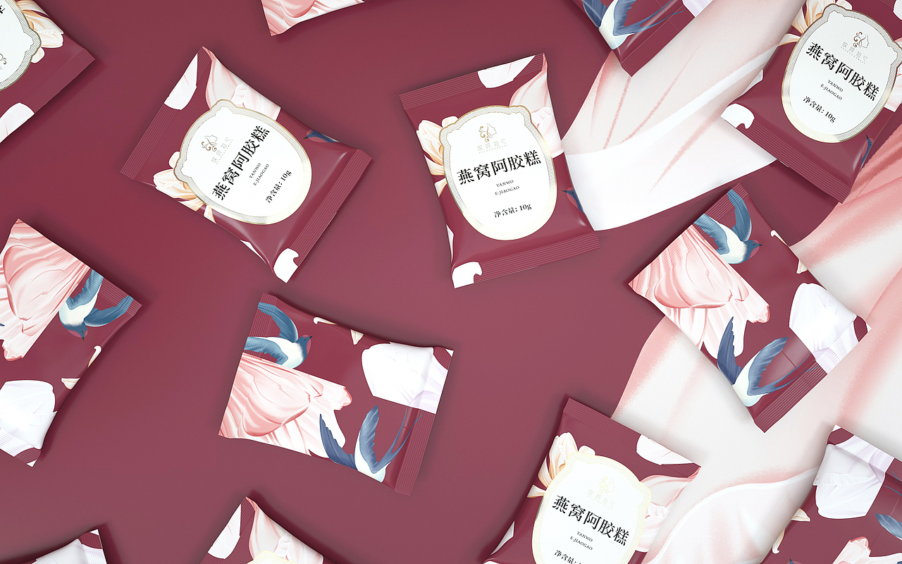 《燕窝阿胶糕》品牌包装设计 阿胶燕窝包装 食品包装（图ZMjAxNTA4MjEy） - 包装 - 站酷设计师我叫小吉他原创素材 - 站酷ZCOOL