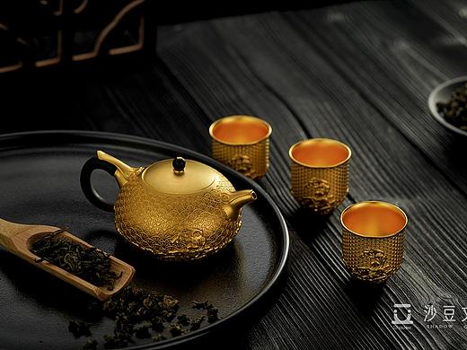 沙豆文化 金明丰『如意西施壶』 黄金摆件摄影