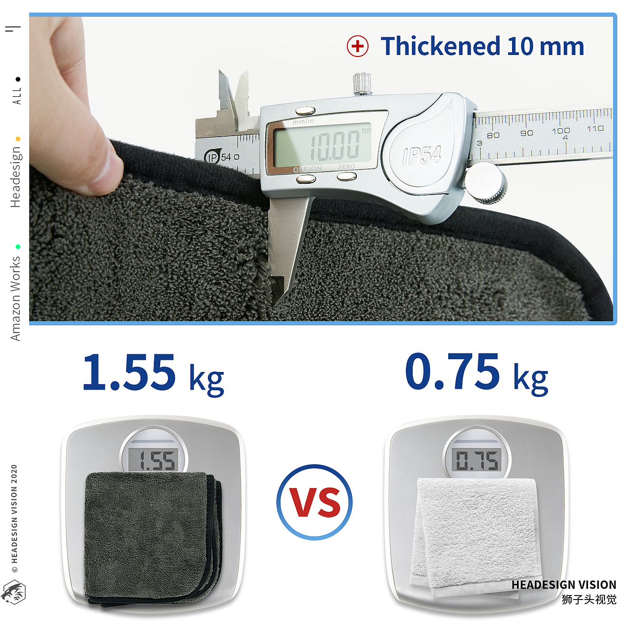 毛巾亚马逊产品拍摄_主图设计_A+页面设计-狮子头视觉