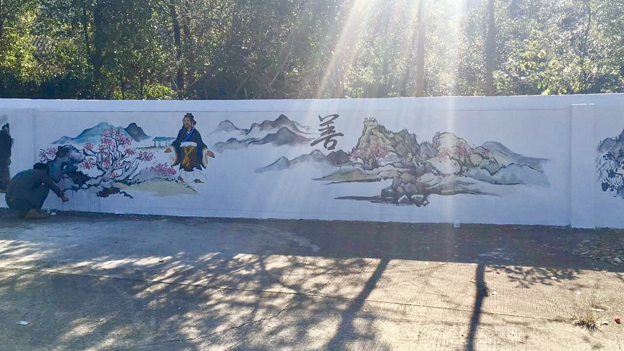 手绘墙绘餐饮墙绘 珠三角广州深圳墙绘案例