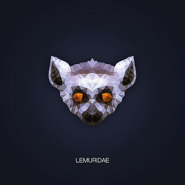 多边形动物头像