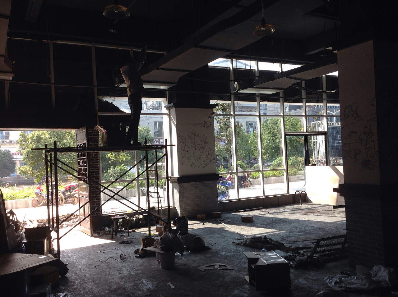 火锅店墙绘,餐饮墙绘,串串店墙绘,成都墙绘