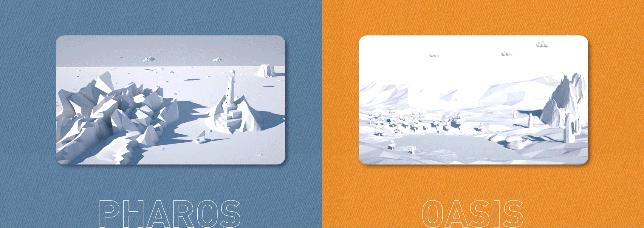 lowpoly-海上燈塔&戈壁綠洲（圖ZMjgyMzQ2NDAw） - 圖案 - 站酷設(shè)計師雨亦蕭然原創(chuàng)素材 - 站酷ZCOOL