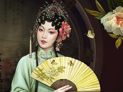 古风插画——倾国名花系列