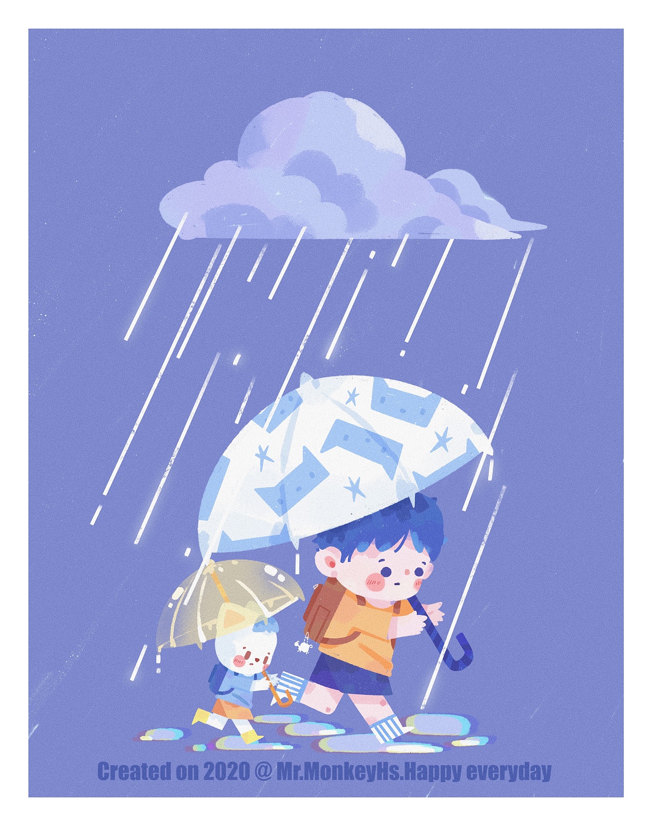 下雨天|插画|儿童插画|猴先生hs - 原创作品 - 站酷 (zcool)